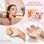 Masque Visage Hydratants, Coffret Cadeau Femme de 60 Masques Tissu Visage | 10 parfums Beauté Femmes Masque visage, soin visage,