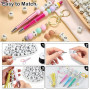 78 Perle Silicone pour les Lettres Anglaises A-Z Lettre Perles Silicone | 12*12 mm Adaptées au Perlage, à la Fabrication de Bijo