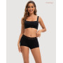 INNERSY Boxer Femme Coton Dentelle Culotte Shorty avec Entrejambe Lot de 3 | Culottes Taille Moyenne, Chic Hipster Boyshort sous