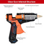 Pistolet à Colle LeaderPro avec une Trousse à Outil, 60W (Plus Efficace que 20W), 20pcs Bâtons de Colle 19cm*11mm, pour Bricolag
