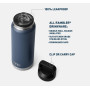 YETI Rambler Bottle Chug, Vacuum Insulated Stainless Steel Bottle with Chug Cap, Navy, 36 oz (1065 ml)