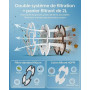 BRINBO S2 Robot Piscine,Double Filtration,Aspirateur Piscine sans Fil | 90 Min d'Autonomie, Nettoyeur de Piscine Compact,Station