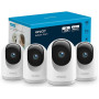GNCC Caméra Surveillance WiFi Intérieure 2K 3MP pour Bébé/Animaux(Lot de 4) | 2.4G/5GHz WiFi, Vision Nocturne Infrarouge, SD/Clo