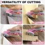 SHALL Ciseaux électriques sans fil 4 V，Ciseaux Couture Tissu, éclairage LED et lame de rechange – Cutter rotatif rechargeable po