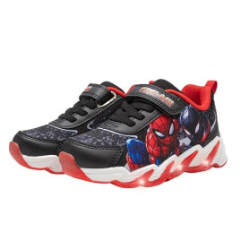 Leomil Spiderman Basket Enfant Garçon Lumineuses | Chaussures Garçon, Semelle Légère EVA, Idéal pour l'école et les loisirs, Mar
