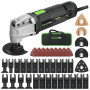 GALAX PRO 260W outil oscillant puissant à 6 vitesses pour rénovation | Coupe, ponce et gratte bois, métal & joints | 39 accessoi
