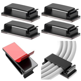 Vinabo 10PCS Clips de Câble Adhésifs,Organisateur Cable,Câble Management | pour Organiseur de Fils Electriques Câbles de Gestion