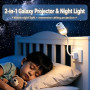 Projecteur Ciel Etoile Galaxie 2-en-1 USB Veilleuse Dimmable 360° Rotation | HD Galaxy Projector, Dimmable Colorful Night Light,