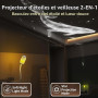 Projecteur Ciel Etoile Galaxie 2-en-1 USB Veilleuse Dimmable 360° Rotation | HD Galaxy Projector, Dimmable Colorful Night Light,