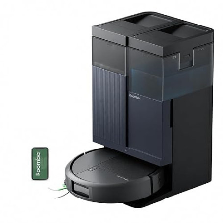 iRobot Roomba Plus 415 Combo Robot + AutoWash - 20KPa - Base Multifonction - Lavage des lingettes - séchage des lingettes à l'ai