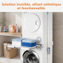 Kit de Superposition Universel pour Lave-linge et Sèche-linge 60 cm | Design Invisible Cadre en Acier Robuste de Sans Assemblage