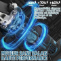 Meuleuse d'angle sans fil compatible avec Makita 18 V, 8500 tr/min, 4 niveaux de vitesse, disque abrasif de 125 mm avec clé de m