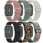 Lot de 6 bracelets de rechange élastiques en nylon pour Huawei Watch Fit 3, en tissu extensible, réglable et respirant