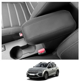 CDEFG Compatible avec Dacia Sandero 3 / Sandero Stepway III/Jogger 2021-2025 2026 Housse de Protection pour Accoudoirs Voiture C