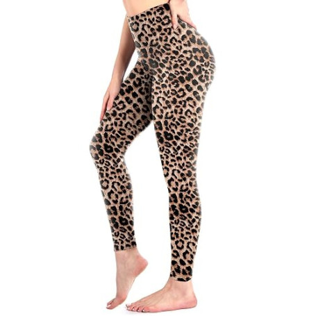 Sanpetix Legging doux taille haute pour femme, pantalon extensible pour femme, salle de sport