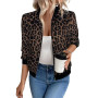 LEBOOBELL Veste Femme Printemps Automne Blouson Léger Uni Coupe Cintrée Veste Décontractée Chic