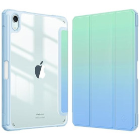 FINTIE Coque pour iPad Mini 7 2024 (A17 Pro) 8.3 Pouces/iPad Mini 6 2021 | [Rangement de Pencil] Etui Arrière Transparent Clair