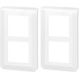 Legrand - Plaque de finition Mosaic spéciale rénovation 2x2 modules vertical - blanc (Lot de 2)