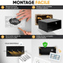 Elder Welder® Coffre Fort Compatible avec n'importe quelle double prise | Prise Double Schuko Authentique Incluse, Petit Coffre