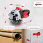 Grafner Fraiseuse murale laser, puissante de 1700 W avec 4000 tr/min, inclut 2 disques de découpe diamantés de 150 mm de diamètr
