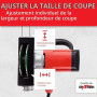 Grafner Fraiseuse murale laser, puissante de 1700 W avec 4000 tr/min, inclut 2 disques de découpe diamantés de 150 mm de diamètr
