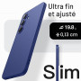 JETech Coque Fine pour Samsung Galaxy S25, Bleu Nuit | Protection de l'Objectif Caméra, Finition Mat Ultra-Fine, Étui Housse Des