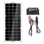 Ocnvlia 30W Panneau Solaire Voiture Van Bateau Caravane Camping-Car Trickle Portable 12V Chargeur de Batterie avec ContrôLeur 10