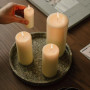 SPAAS Paquet de 20 Bougies Piliers Cylindre 40/110 mm, ± 13 heures, non-parfumée - blanc