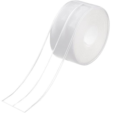 Rusoz - Bande Etancheite Douche, Transparent, Imperméable, Anti-moisissure, 3.2mx38mm, avec aide adhésive pour Les Salles De Bai