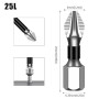 Zohino Lot de 6 embouts de vissage magnétiques K5 résistants aux chocs antidérapants cruciformes 25, 50, 65, 70, 90, 150 mm de l