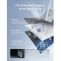 DREO Purificateur d'air 338S pour chambre, CADR 196 m³/h, Filtre HEPA 3-en-1, 4 modes, 4 vitesses, 18 dB, Affichage AQI, Capteur