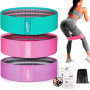 Edifit, Elastique Musculation, Bandes avec 3 Niveaux de Résistance, Fitness, Antidérapantes, Pack de 3, pour Gym, Yoga, Crossfit