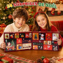 Calendrier de l'Avent 3D Fidget, 24 Jouets Articulés et Posaables, Coffret Cadeau Surprise Compte à Rebours de Noël, Figurines A