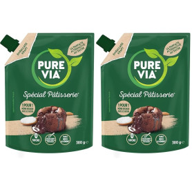 Pure Via - Spécial Pâtisserie - Alternative d'origine naturelle au sucre pour pâtisser - Zéro Sucre | 380g (Lot de 2)