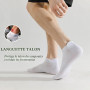 Wamicu 10 Paires Chaussettes Basses Homme Antidérapantes Coton Courtes | Respirant, Chaussettes Socquettes de Sport, Running Tra