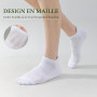 Wamicu 10 Paires Chaussettes Basses Homme Antidérapantes Coton Courtes | Respirant, Chaussettes Socquettes de Sport, Running Tra
