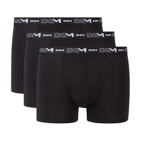 DIM Lot de 3 Boxers Homme | Coton Stretch Respirant | Maintien Optimal | Coupe ajustee, Ceinture extensible, Sans etiquette pour