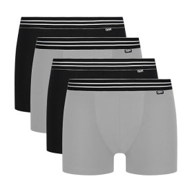 DIM Boxer Homme Lot de 4 | Ecodim Coton Stretch | Confort Durable et Maintien Optimal | Ceinture Classique