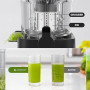 AMZCHEF Extracteur de Jus Juicer 120mm Grande Bouche, Presse Agrume Électrique Anti-Blocage 60Tr/Min, Jus Fruits et Légumes Haut