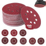 Disque de Ponçage 100pcs Disques Abrasifs 40/60/80/120/180/240/320/400/ Grain Taille de 125mm Idéal pour Poncer/Polir/Dérouiller