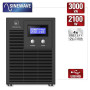 Atlantis onduleur 3000VA/2100W, Onde sinusoïdale Pure | Line Interactive, boîtier métal, LCD, USB-HID, 6 IEC, 4 batt. 12V 7Ah, R