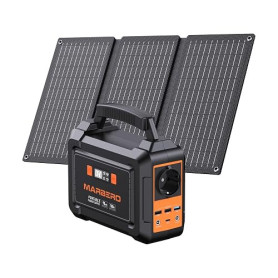 MARBERO 98Wh Station Électrique Portable avec Panneau Solaire Pliable 30W | 100W Générateur Solaire 26.400mAh Batterie Externe a