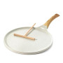 SENSARTE Poêle à crêpes 26 cm avec répartisseur de pâte | Revêtement antiadhésif en céramique naturelle, compatible tous feux in