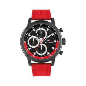 Tommy Hilfiger Montre Analogique Multifunction à Quartz pour Homme avec Bracelet en Acier Inoxydable ou en Silicone
