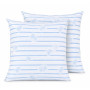 Blanrêve - Lot 2 Oreillers d'antan Plumettes & Percale Moelleux - 60x60 cm | Lot 2 Oreillers percale rayée polycoton - garnissag