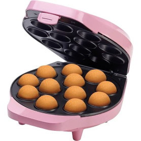 Bestron Appareil à cake-pops au design rétro, Sweet Dreams, Revêtement antiadhésif, 700 W, Rose pour Salle à manger