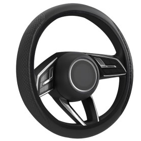flintronic Couvre Volant de Voiture Universelle, 36–38 cm Housse de Volant en Cuir, Cache Volants de Protection Intégrale, Antid