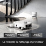 MOVA V70 Ultra Pure Robot aspirateur, Blanc 40 000 Pa, Pression 15 N | Extension serpillière 17 cm serpillière 300 tr/min, sécha