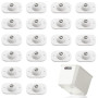 HavaCue 20 Pcs Mini Roulettes Auto-adhésives, Blanc Mini Roues Pivotantes | Blanc Roulettes pour Meubles, 360 Degrés Roulette à