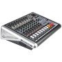 Table de Mixage Audio Professionnelle 8 Canaux Avec Table Mixage Amplifiée 8 Ohms 2 x 300w Et Alimentation Fantôme 48V, Mixeur A